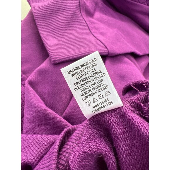 MUK LUKS 1/4 Zip Lounge Topper Womens 5X Purple Wine Berry Polyester Blend NEW - Picture 7 of 7